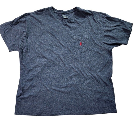 Men's Polo Ralph Lauren T-Shirt XL Gray w/ Red Logo - Picture 1 of 12